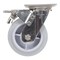 Vestil Thermoplastic Rubber Swivel With Total Brake Caster 6 In. Diameter x 2 In. Width 600 lb Gray CST-E-SS-6X2TPR-SWTB - alternate 2